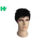 Normal Lace Men Hair Wig 14 , Black Natural Looking Wigs For Men for sale