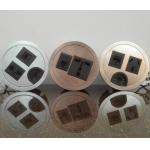 Round Conference Table Socket / Zinc Alloy Desktop Power Sockets for sale