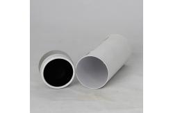 China Eco-friendly White Paper Cans Packaging with Silver Lid for Cosmetics supplier