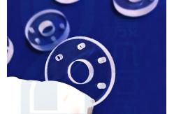 China Laser Drilling Round Clear Fused Silica Wafer With Hole supplier