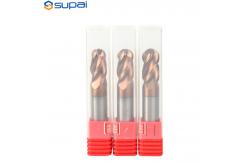 China High Precision  Tungsten Carbide Ball Nose End Mill 4 Flute HRC55 Milling Tools supplier
