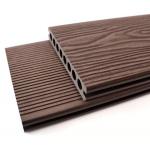 Customized Plastic Timber Cedar Composite Decking Planks 3D Embossed WPC Tiles for sale