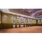 Wooden MDF Restaurant Foldable Movable Sliding Partition Walls Rolling System