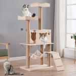 Advantageous Multifunctional Wooden Cat Climbing Tree with Customizable Design and Scratching Post Tower Platform for sale