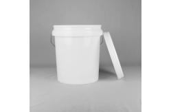 China IML Labeling 14L Glue Painted Plastic Bucket With Lid And Handle supplier