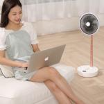 LCD Screen Floor Standing Fans DC 5V 10000mAh Rechargeable Pedestal Fan for sale
