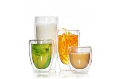 China 350ml High Borosilicate Double Wall Glass Tea Coffee Cups With Bamboo Cover supplier