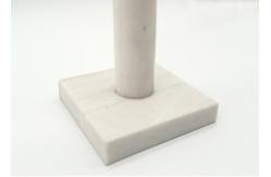 China White Stone Paper Towel Holder , Marble Paper Towel Stand Square Base supplier