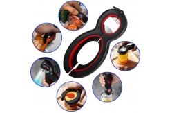 China 5 In 1 Multi Function Can Opener Jar Bottle Opener With Silicone Handle supplier