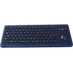 IP65 black vandalproof Industrial Keyboard With Trackball and function keys for sale