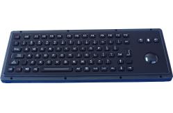 China IP65 black vandalproof Industrial Keyboard With Trackball and function keys supplier