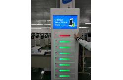 China 8 Lockers Free Cell Phone Charging Stations Advertising Kiosk With Different Languages UI supplier