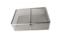 China Rust Proof 220mm Width 290mm Length Square Mesh Basket For Medicine supplier