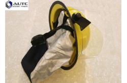 China Fire Construction Safety Helmets Face Shield Yellow Polyamine Flame Retardant supplier