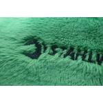Green Rectangle Custom Embroidered Patches On Velvet Fabric For Luggage for sale