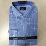 Blue Checks Stylish Casual Shirts 40% Polyester 60% Cotton Environmental Printing for sale
