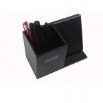 Recycled Washable Leather Pen Holder Wireless Charger Multiscene LED Lights for sale