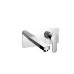 Long Spout Wall Mounted Mixer Tap 240mm Length Single Handle Bath Faucet for sale