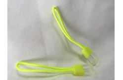 China Novelty Transparent Rubber Zipper Puller With Woven Fabric String supplier