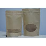 Eco-friendly Customized Paper Bags With Resealable Zipper And Window for sale