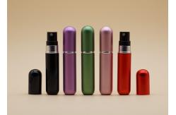 China Cosmetic Small Refillable Perfume Spray Bottles Cylinder Shape Environmental Friendly supplier