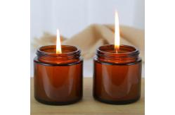 China 2oz 9 Oz 32oz Round Amber Jar Candles In Bulk Customizable supplier