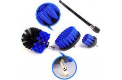 China 3pcs Blue Colour Electric Drill Brush Attachment With 1Extension Rob Cleaning supplier