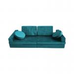 Luxury Velvet Fabric Play Couch Set High Density Foam Modular Sectional Sofa for sale