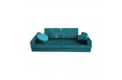 China Luxury Velvet Fabric Play Couch Set High Density Foam Modular Sectional Sofa supplier