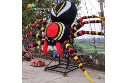 China Botanical Garden Giant Animatronic Spider With Web Life Size Alive Sound supplier