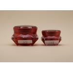Red Diamond Shape Empty Cosmetic Pots ABS Plastic Cap OEM Design Available