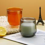 Double Wall Thermos Glass Coffee Cup Hand Blown Borosilicate Glass Material