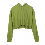 Custom Solid Long Sleeve Crop Top Spring Autumn Outerwear Anti Shrink