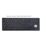 Industrial Metal Keyboard  with Backlit Trackball Robust IP65 Panel Mount