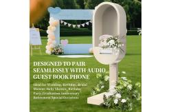 China White-Phone-Booth-with-Audio-Guestbook-Phone supplier