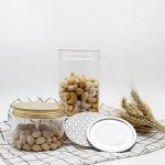 PET Plastic Round Jar Candy Powder Dried Fruit Storage With Silver Lids for sale