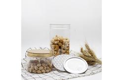 China PET Plastic Round Jar Candy Powder Dried Fruit Storage With Silver Lids supplier