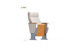 China Sturdy Foldable Auditorium Chair With Steel Frame And Fabric Upholstery supplier