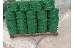 China 14x14 Green Pvc Razor Barbed Wire Secure Barbed For Fencing supplier