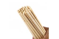 China 21cm Round Bamboo Chopsticks Disposable With OPP Sleeves supplier