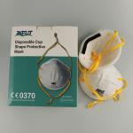 White 3D Design Disposable Face Mask FFP3 With Headbands for sale