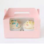 Lovely CMYK 200gsm Cake Packaging Box With Window for sale