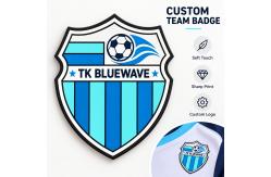 China Custom High Frequency TPU Logo Patches for Football Jerseys and Teamwear supplier
