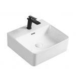 Ceramic Sanitary Ware Countertop Bathroom Sinks White Oval Shaped for sale