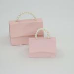 Delicate Valentine'S Day Candy Wedding Gift Box Packaging With Handle And Ribbon