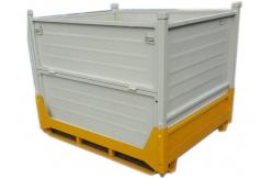 China Forklift Collapsible Mesh Stillages And Cages Pallet Anti Tip Design supplier