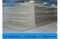 China Four Levels Supermarket Display Racks 120 - 150kg / Layer Loading Capacity supplier