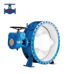 Ductile Iron Soft Seal Double Offset Butterfly Valve For Water Pipeline Use for sale