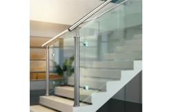 China Durable Stainless Steel Handrails with 1050mm Height for Glass Staircases supplier