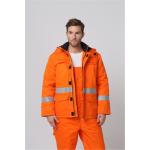 Fr Winter Jacket With Reflective Tape , 350gsm Flame Resistant Winter Coats